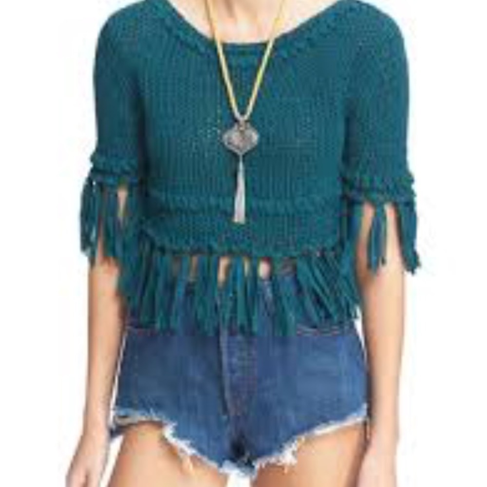 Free People “on the fringe” sweater